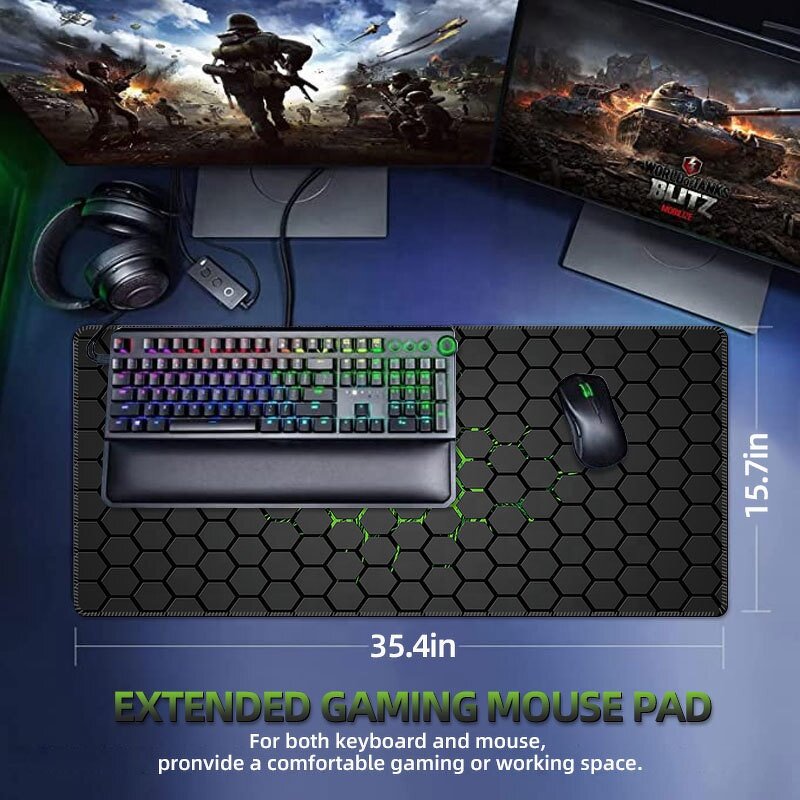 Gaming Mouse Pad - Large 900x400mm Custom Logo Sublimation Water Resistant CE