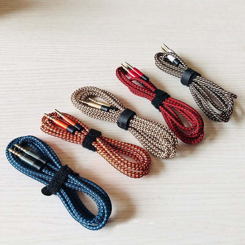 Audio Cable - 3.5mm-3.5mm Weave Jack Adapter Aux for Speaker Car