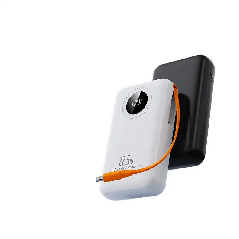 Power Bank - Custom Slim 10000mAh 22.5W Fast with Retractable Cable 20000mAh