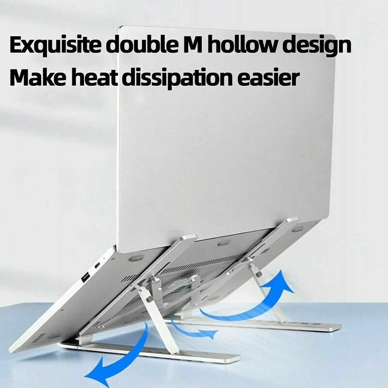 Laptop Stand - Foldable Aluminium Alloy Adjustable Portable for Macbook iPad