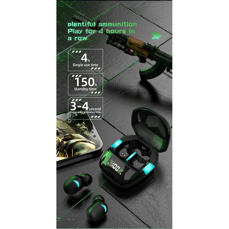 Gaming Earphone - True Wireless Headset G7s Mini TWS in Ear Noise Cancelling