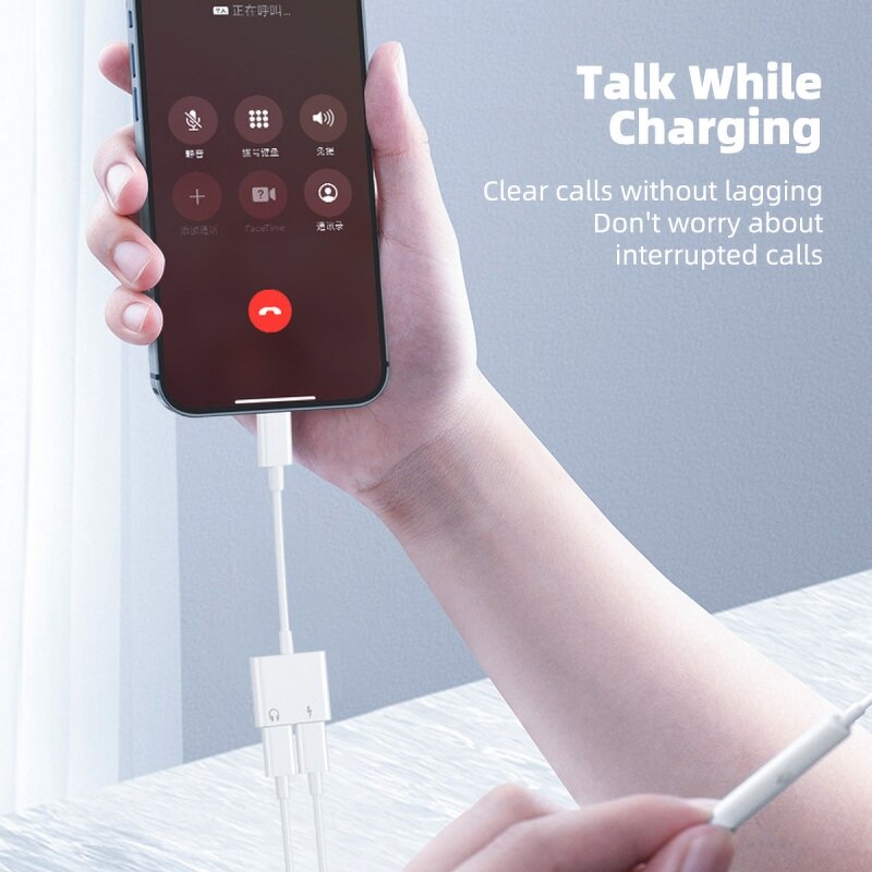 Audio Splitter Converter - 2-in-1 Type C to 3.5mm Jack Charging OTG for Laptop