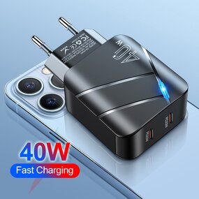 Charger Manufacturer - Dual Port 20W PD QC3.0 with OTP CE/FCC/RoHS 1 Year