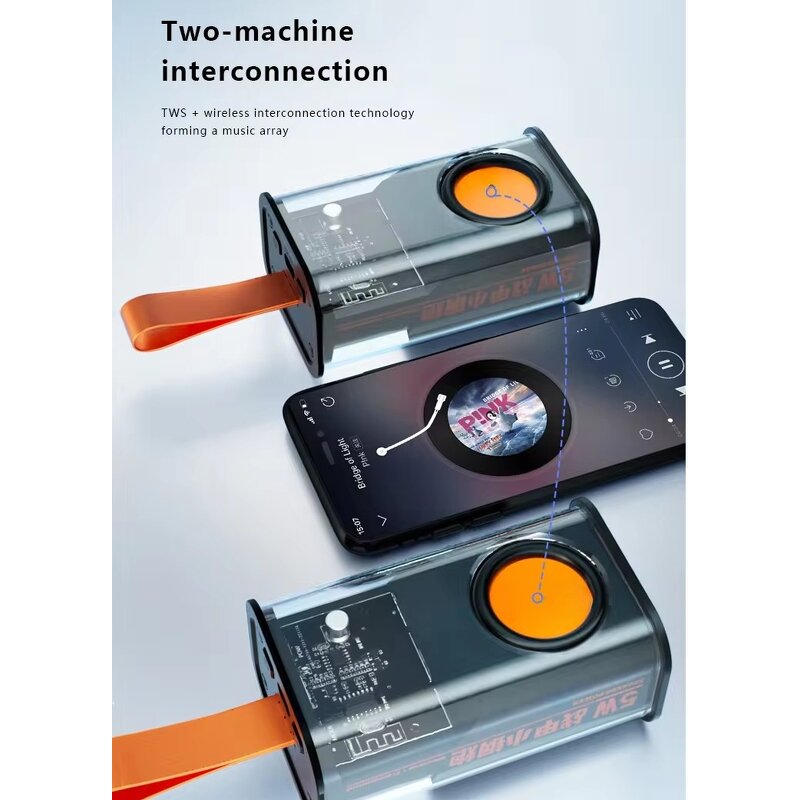 BT Speaker - Portable Colorful Lamp LED for Computer Mobile Phone Outdoor