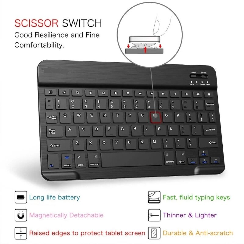 Wireless Keyboard Mouse Combo - 78 Keys Mini LED Backlit Rechargeable for Mac