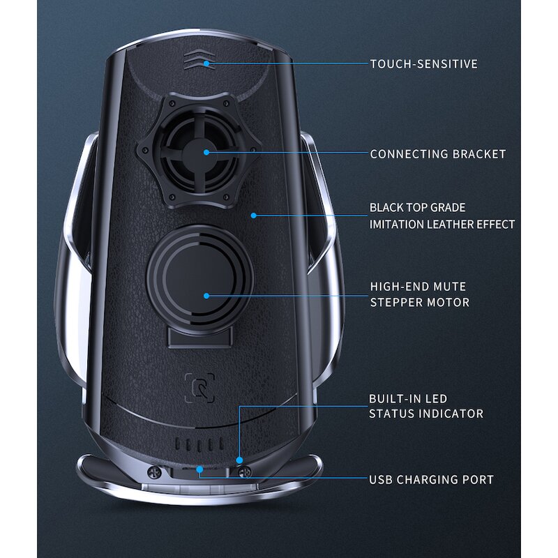 Car Wireless Charger - Q3 Magnetic Air Vent Mount QC3.0 OTP 9V/2A Mobile Holder