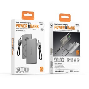 Wireless Power Bank - Factory 5000mAh 20W Output Fast Charging Portable for Earphone