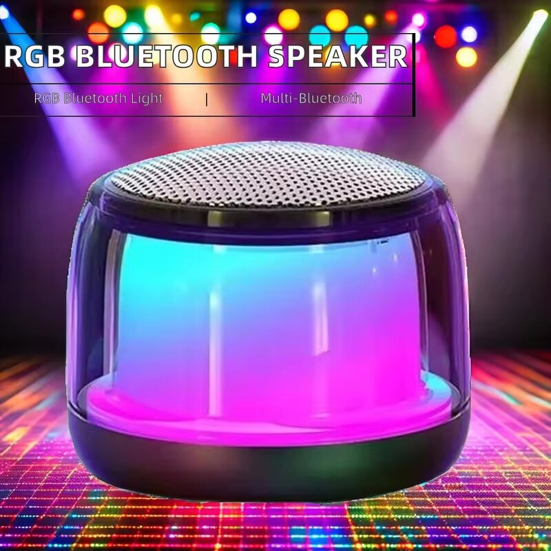 Gaming Speaker - Waterproof Mini Portable Full Range Subwoofer LED HiFi BT Wireless