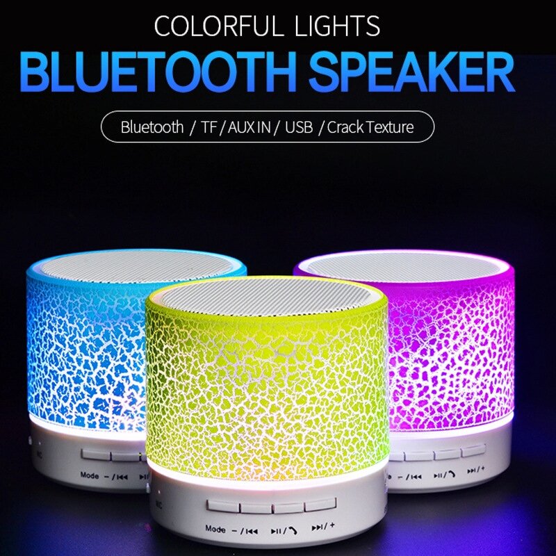 Portable Speaker - A10 Mini Music Wireless Loud RGB LED Waterproof TF USB FM