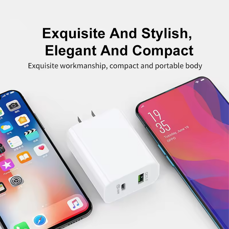 Mobile Phone Charger - Dual Type C Fast Charging Wall USB Dual Port