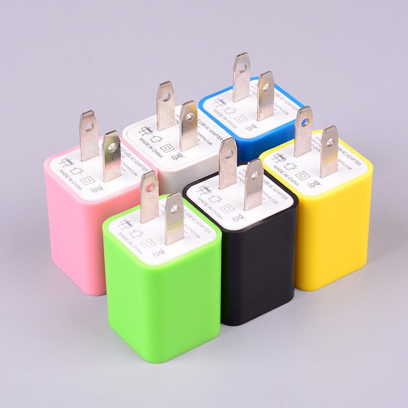 Wall Phone Charger - USB Brick Cube Fast Travel for iPhone 6-8/xr/xs 5V/2A