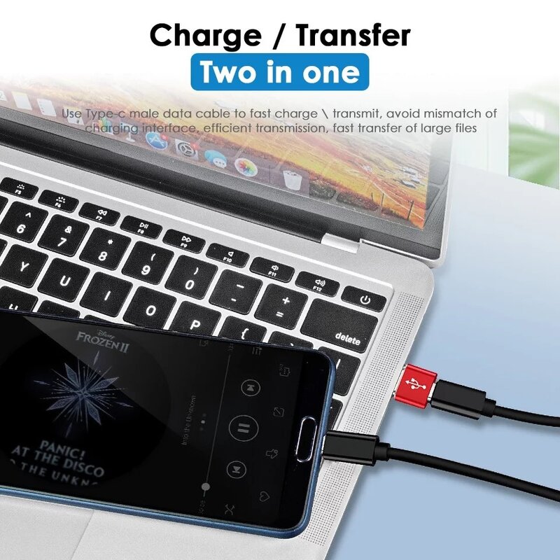 Type C Adapter - USB C Female to USB 3.0 Male OTG Supports PD Fast Charging