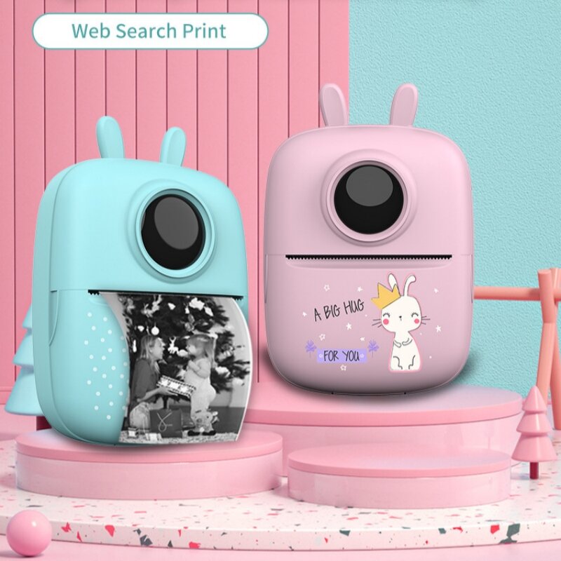 Portable Thermal Printer - Mini Pocket Wireless BT for Stickers Label Photo