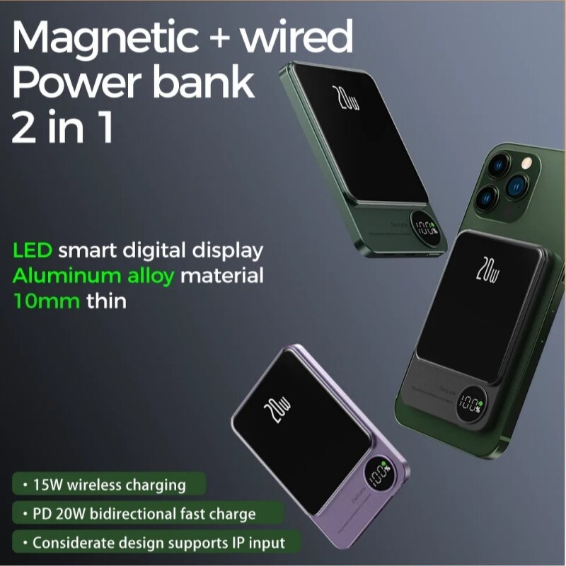 Power Bank Manufacturer - PD20W Magnetic Wireless Fast Charging Ultra-Thin Portable