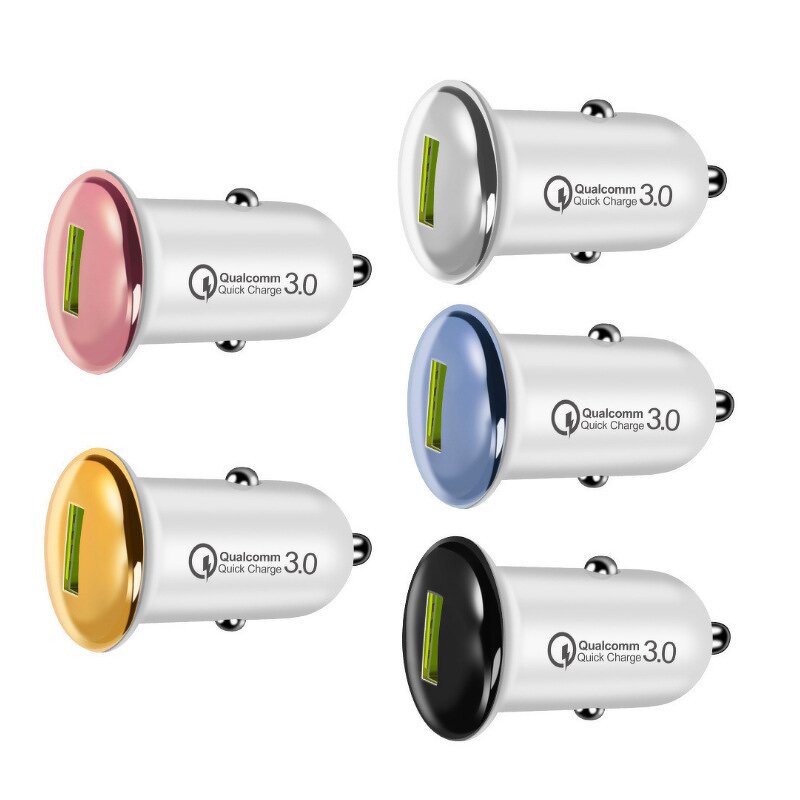 Car Adapter - KKY QC3.0 Quick Charge USB Port Colorful Wireless OTP 15W