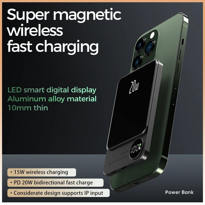 Power Bank Manufacturer - PD20W Magnetic Wireless Fast Charging Ultra-Thin Portable