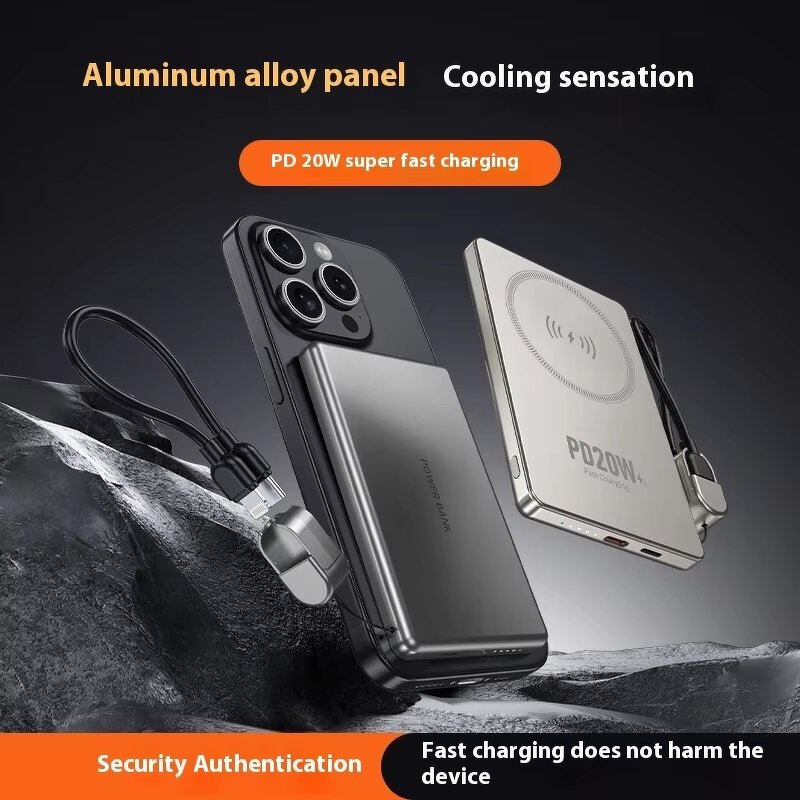 Power Bank - Original 10000mAh Magnetic Wireless Type C Retractable PD QC3.0