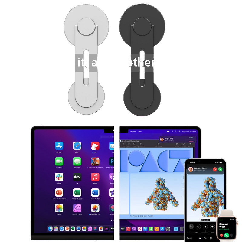 Wireless Charger - 2 in 1 Strong Magnetic Side Mount Laptop Extension Car Mount