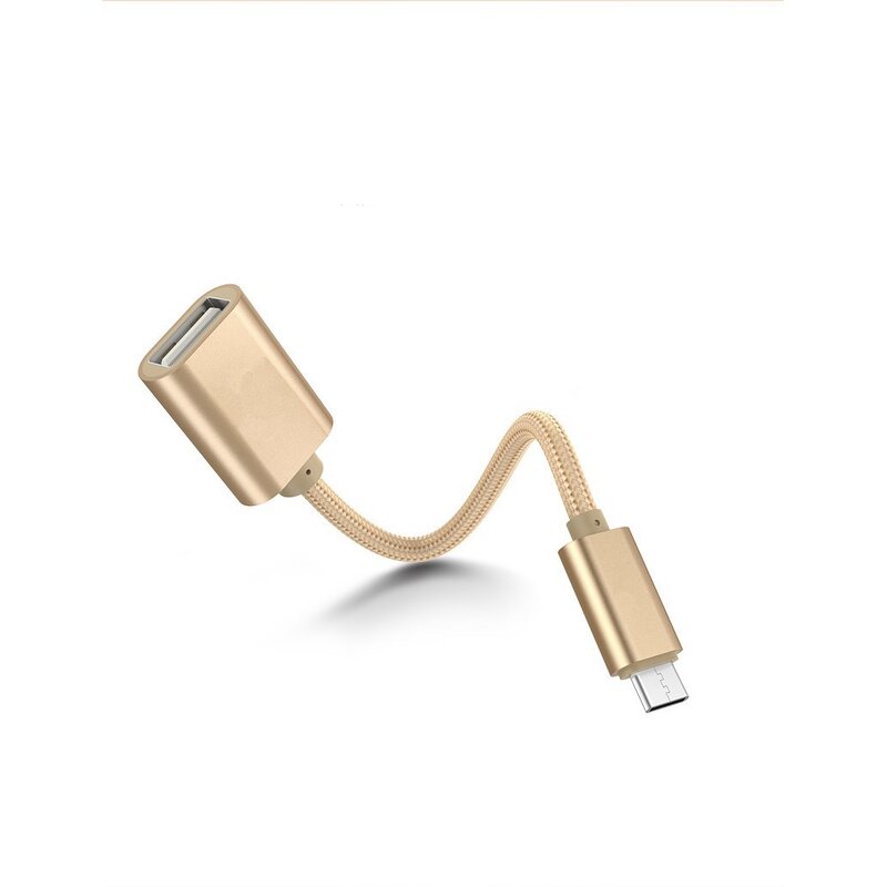 OTG Cable - Nylon Type C to USB A Braid Card Reader USB Flash Disk Adapter