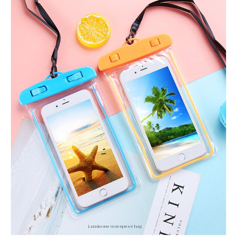 Waterproof Telephone Pouch - Portable Neck Strap Dry Bag for Water Games Beach