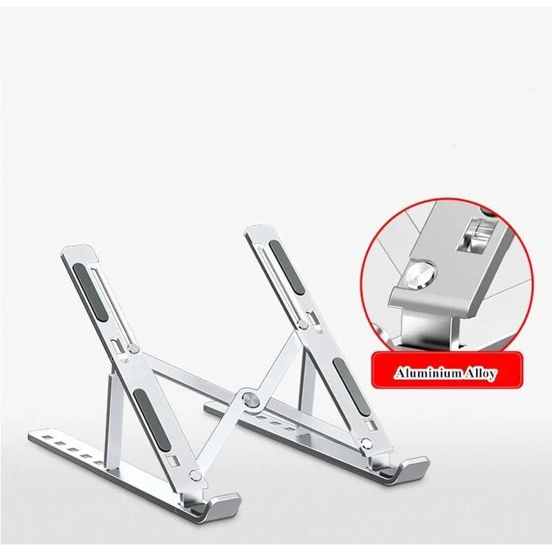 Laptop Stand - Portable Foldable Aluminium Adjustable for All Size Laptops