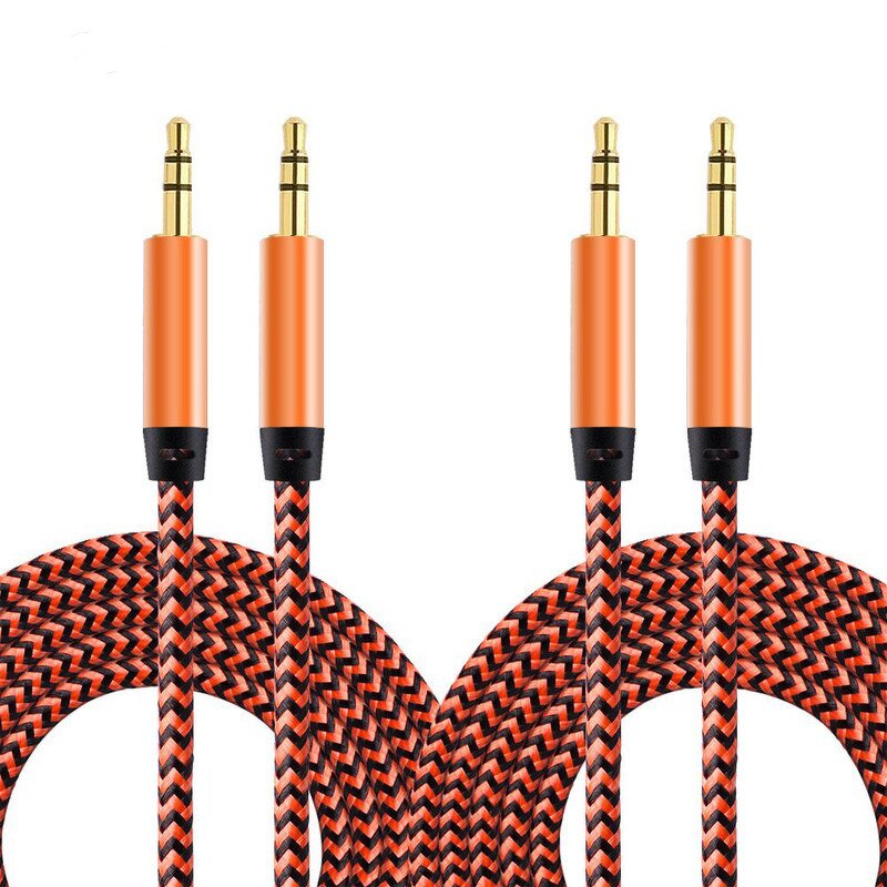 Audio Cable - 3.5mm-3.5mm Weave Jack Adapter Aux for Speaker Car