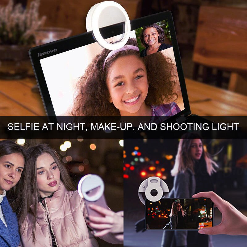 Ring Light - Clip on Highlight LED Professional Make up for Smartphone Selfie