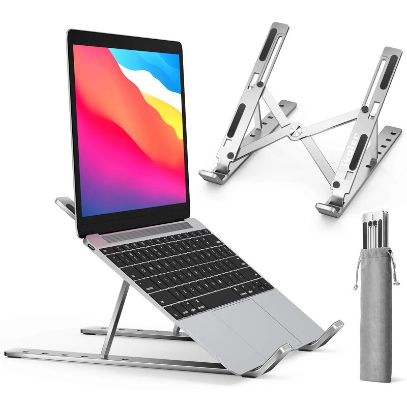 Laptop Stand - Ergonomic Adjustable Portable Aluminum Alloy Foldable Metal