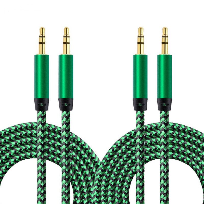 Audio Cable - 3.5mm-3.5mm Weave Jack Adapter Aux for Speaker Car