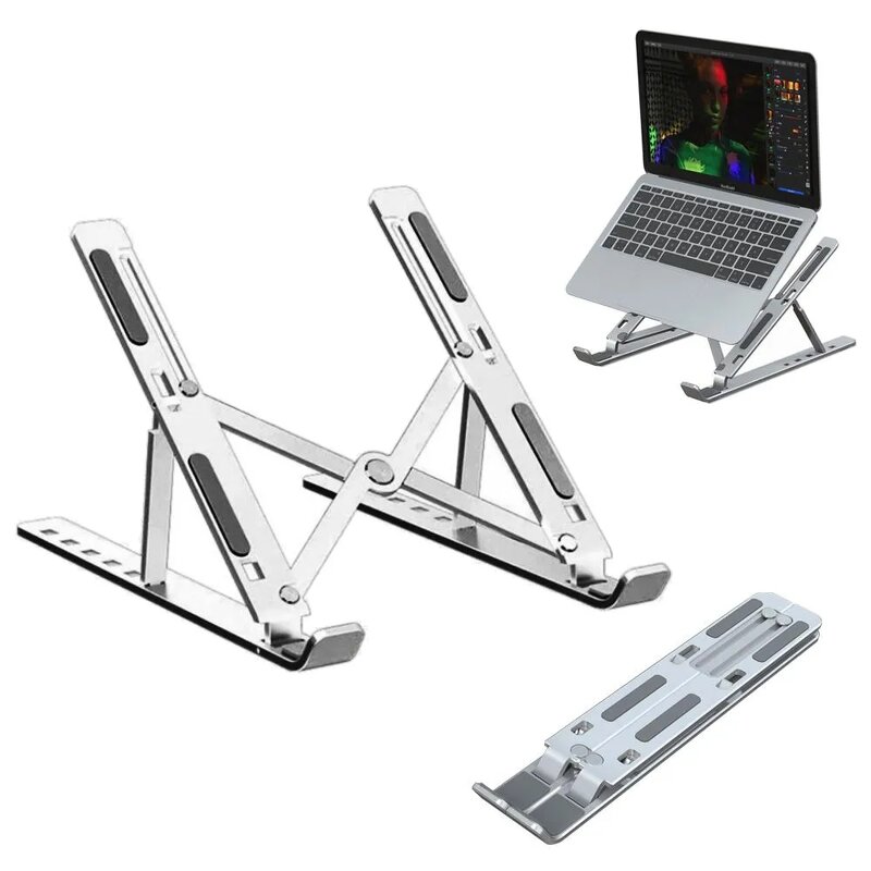 Laptop Stand - Folding Adjustable Angles Vertical Portable Aluminum for Macbook