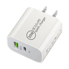 Fast USB Charger - Dual Port QC 3.0 PD 20w Compatible with I Series Phone