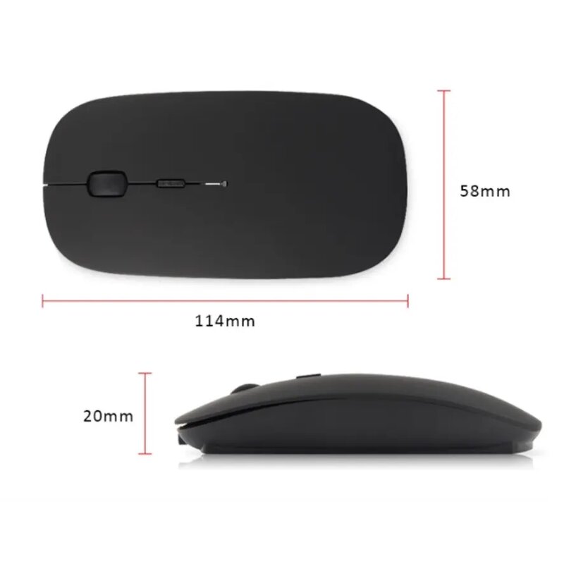 Wireless Gaming Mouse - 2.4ghz Ultra-thin Silent RGB for Pc Games