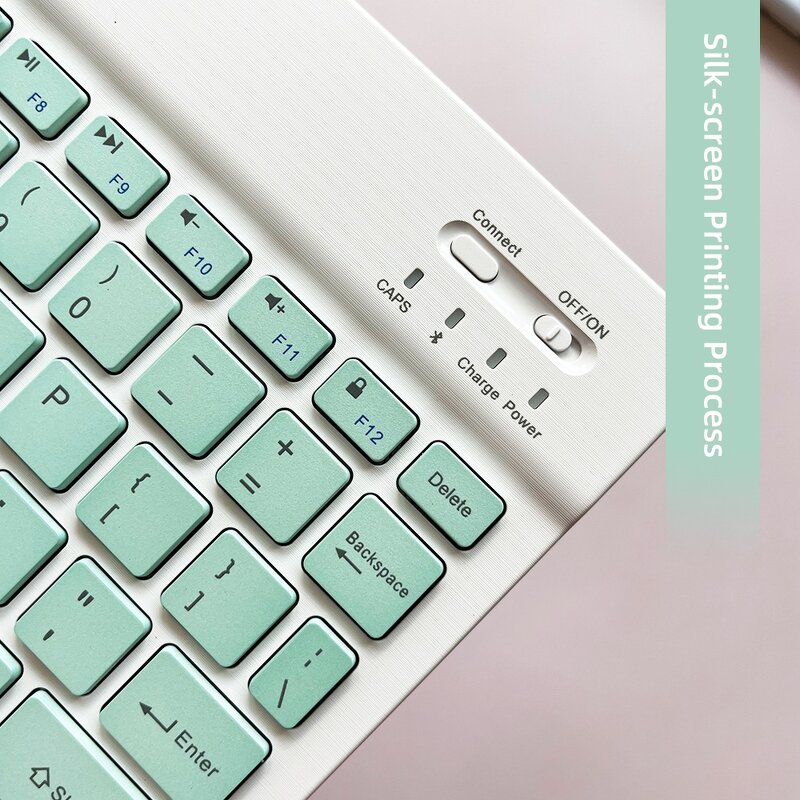 Wireless Keyboard Mouse Combo - 10-Inch Backlit LED Rechargeable 78 Keys 10m Range