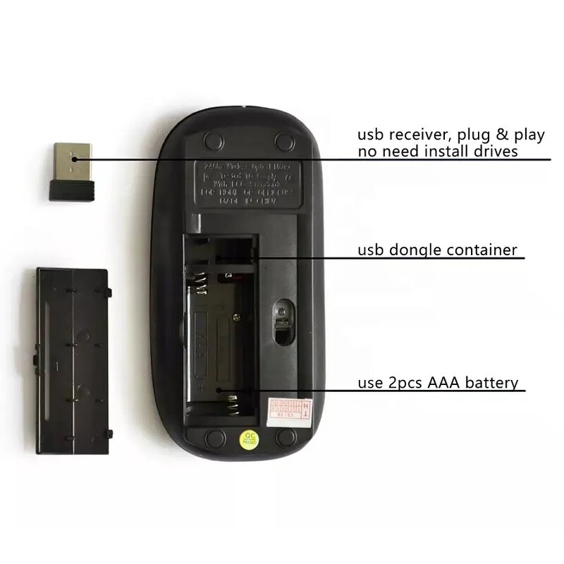 Wireless Mouse - Modern 2.4g Bluetooth RGB for Laptop