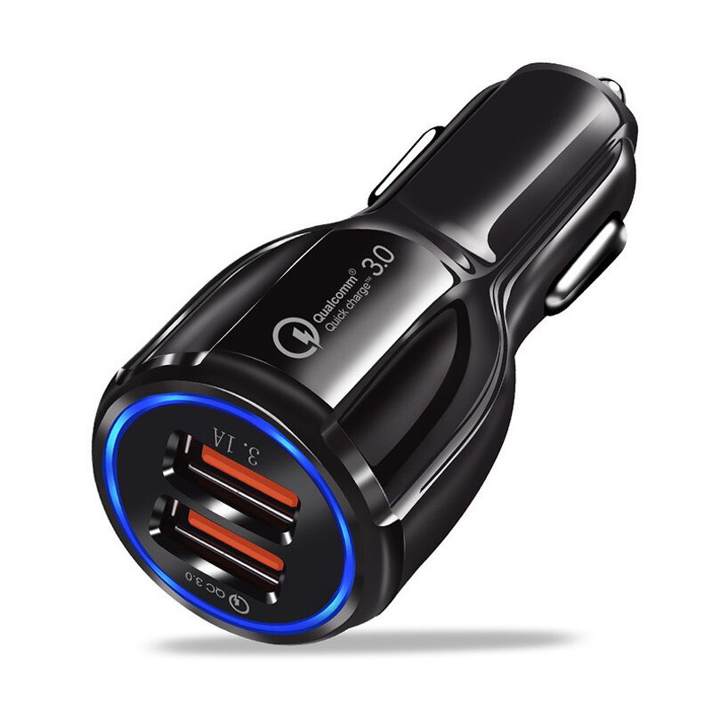 Car Phone Charger - 2*USB Quick Charge QC3.0 for Smart Phones