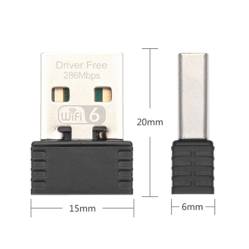 Wireless Network Card - Wifi6 286M Drive-Free for Notebook Desktop 300M WiFi