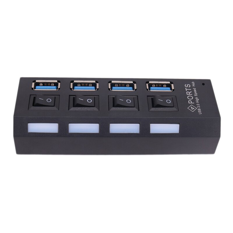 USB Hub - 4-Port High-Speed USB 3.0 for PC Laptop Multiport Splitter