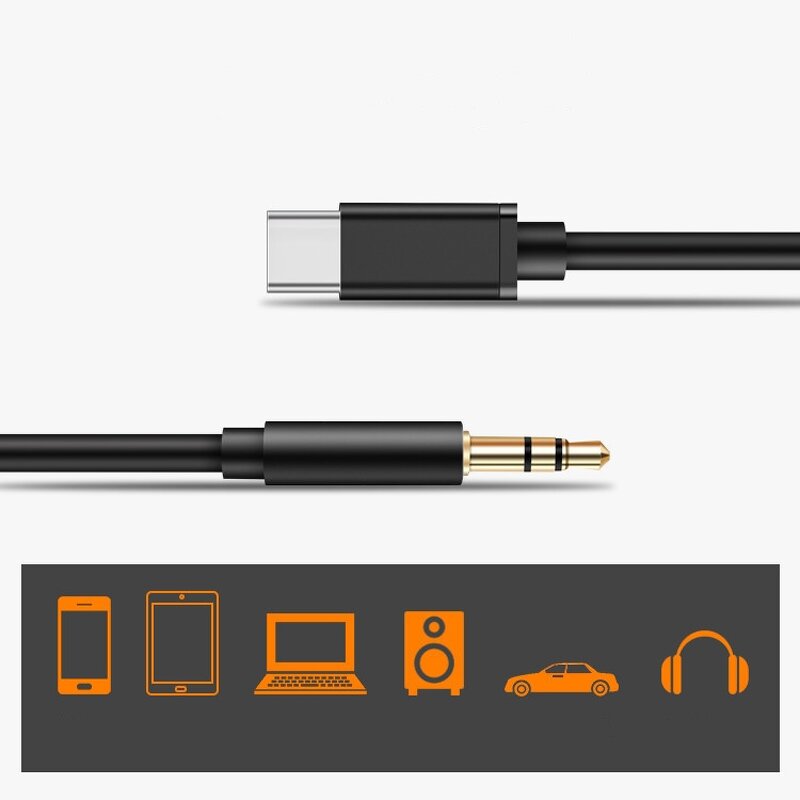 Audio Cable Manufacturer - Type C 3.5mm Jack AUX PVC for Phones Projector Speaker