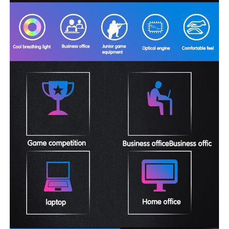 Wired Mouse Manufacturer - 3D Mini Slim RGB Gaming 1000 DPI USB Silent for PC