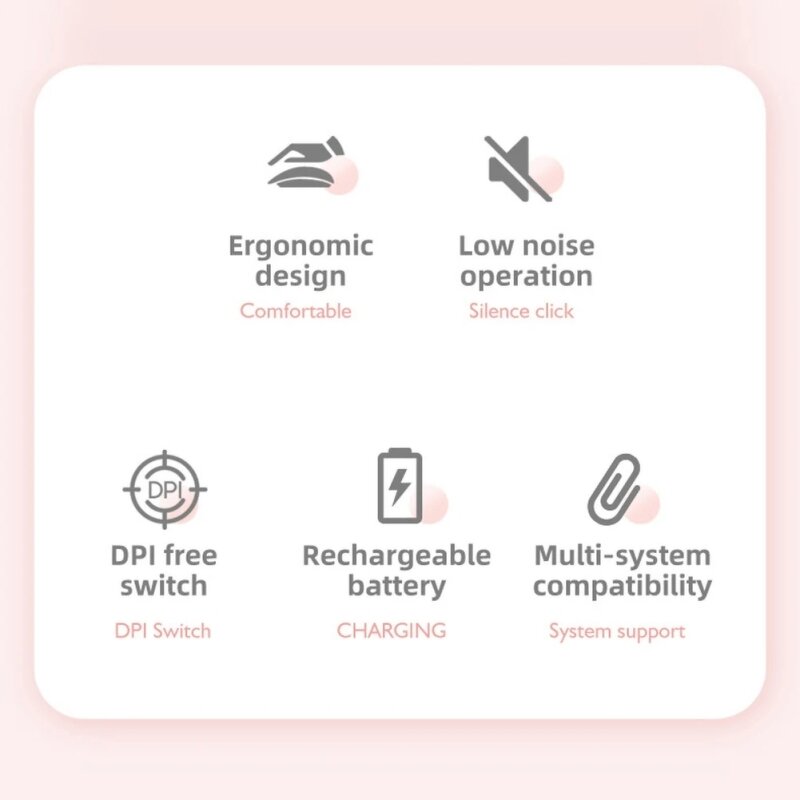 Wireless USB Mouse - Colorful Mute with LED Backlit Luminous for Gaming Office