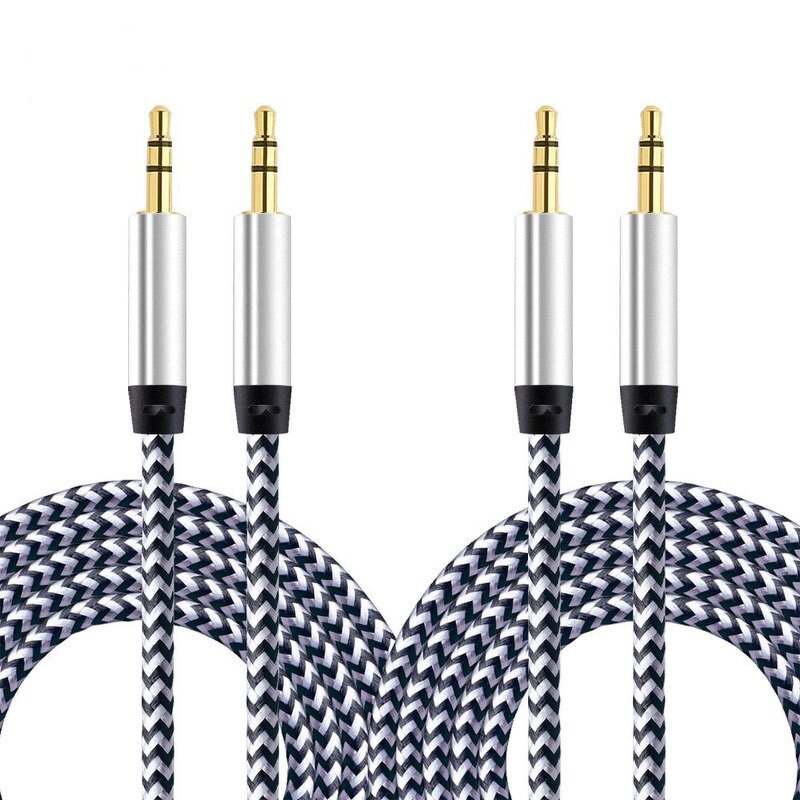 Audio Cable - 3.5mm-3.5mm Weave Jack Adapter Aux for Speaker Car