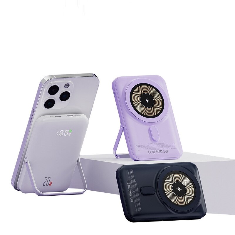 Power Bank - Transparent Magnetic 20W Mini Portable Wireless Fast Mobile Phone