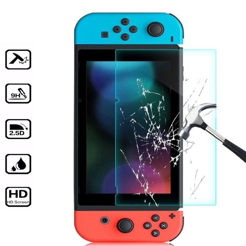 Tempered Glass Screen Protector - 2.5D Clear for Nintendo Switch Lite OLED 3D