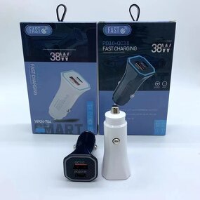 Car Charger - Dual Port 20W PD Quick Charge 3.0 USB C OTP 5v/2.4A Earphones