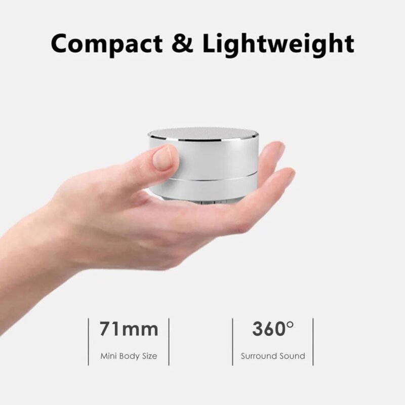 Wireless Speaker - A10 with RGB LED Lighting BT Radio TF Card Reader