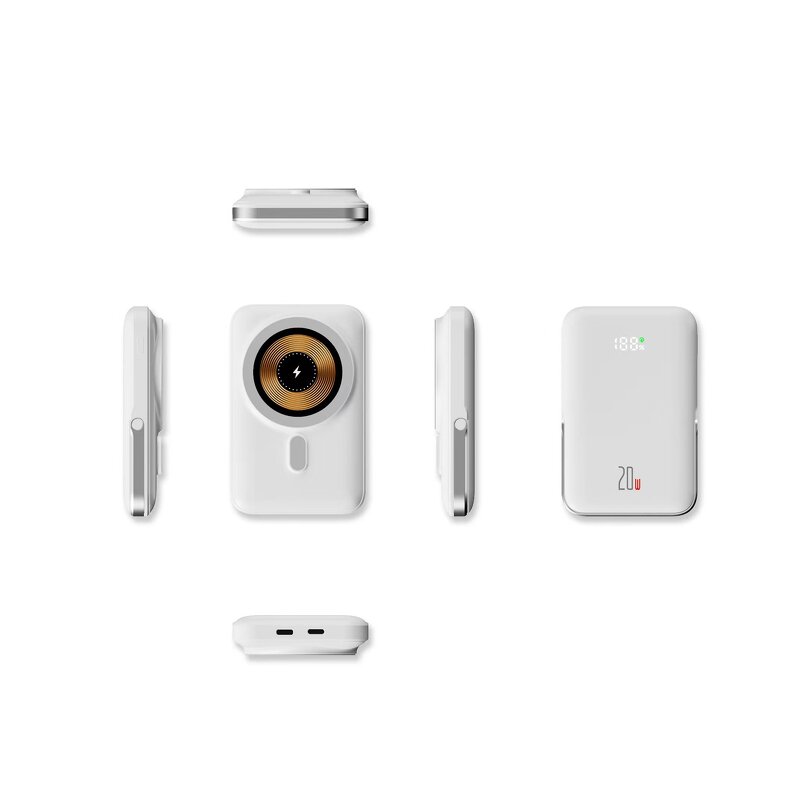 Power Bank - Transparent Magnetic 20W Mini Portable Wireless Fast Mobile Phone
