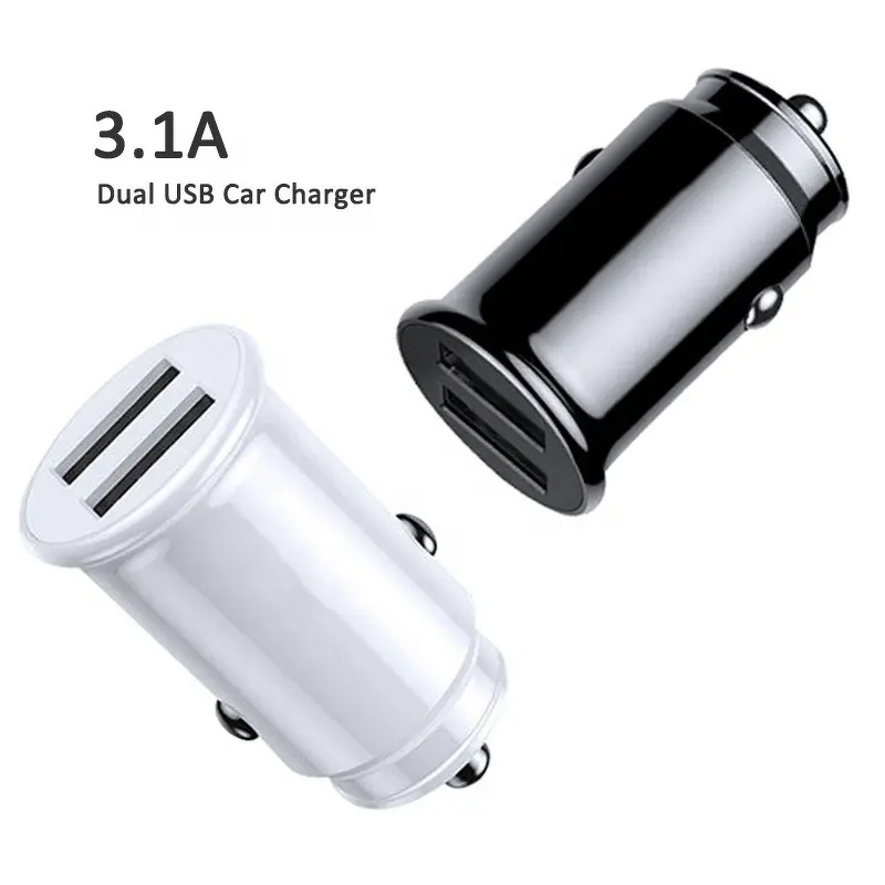 Car Charger Manufacturer - OEM Portable 3.1A 15W 2 Port USB Dual Quick Charge 3.0