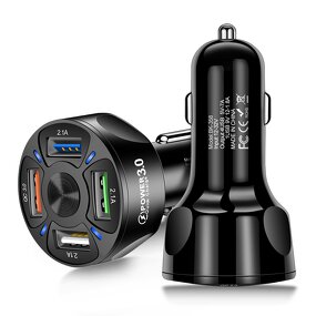 Car Charger - Dual USB 4 Port 3.1a Smart for Iphone Mobile Phones