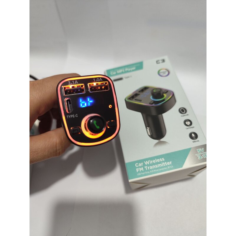 Car MP3 Player - C3 Fast Charging BT5.3 Display USB FM Supports APE FLAC PD