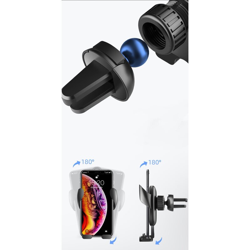 Car Phone Holder - Newest Model Portable Air Vent Mount for Smart Phones